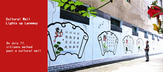 Cultural Wall Lights up Laneway