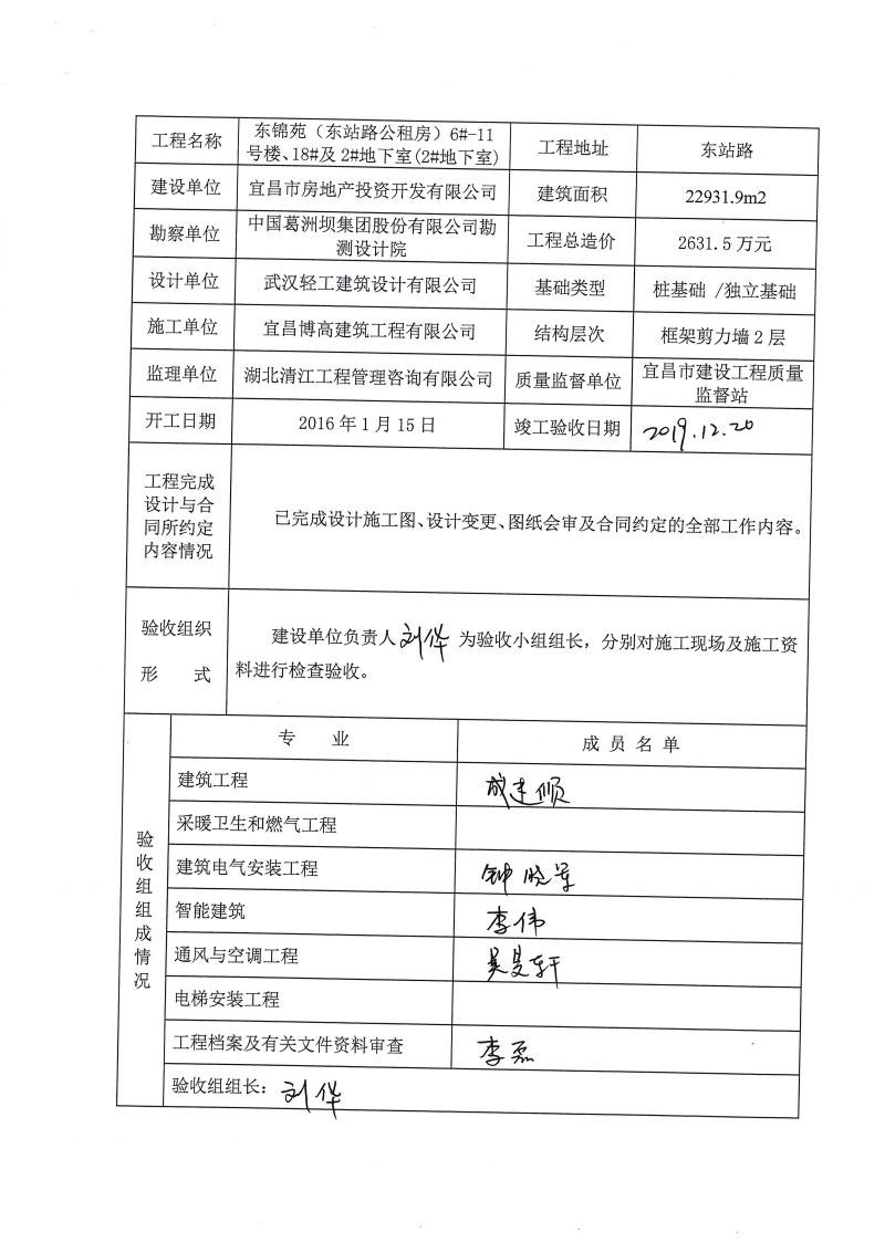 宜昌市房地产投资开发有限公司宜昌市东站路东锦苑保障