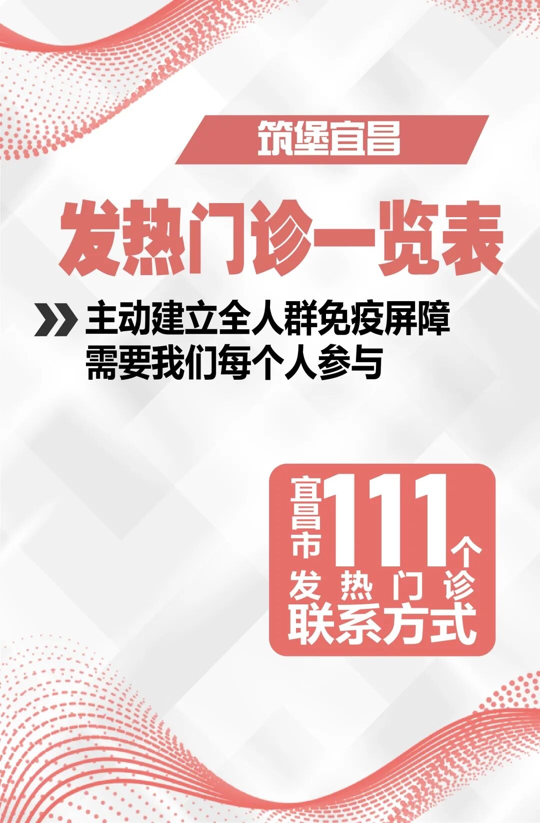 宜昌市发热门诊/核酸检测/疫苗接种点（12月1日更新版）