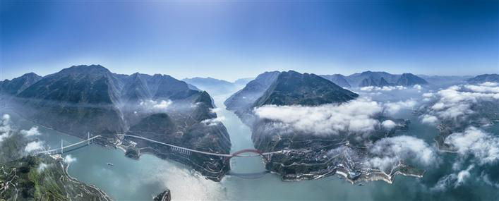 The mist-enveloped Xiling Gorge