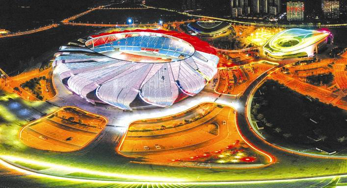 Brightly Lit Olympic Sports Center
