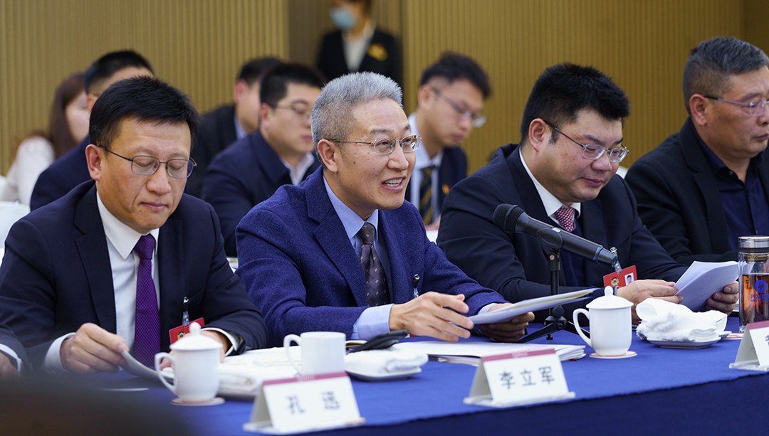 市政协委员参加分组讨论时进行发言