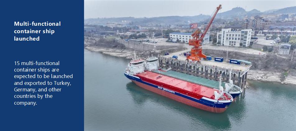 Multi-functional container ship launched