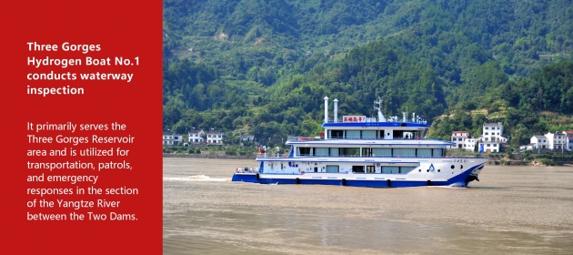 Three Gorges Hydrogen Boat No.1 conducts waterway inspection
