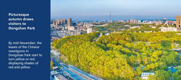 Picturesque autumn draws visitors to Dongshan Park 