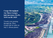 Cargo throughput via Three Gorges hub increases 10.4% YOY in H1 2025
